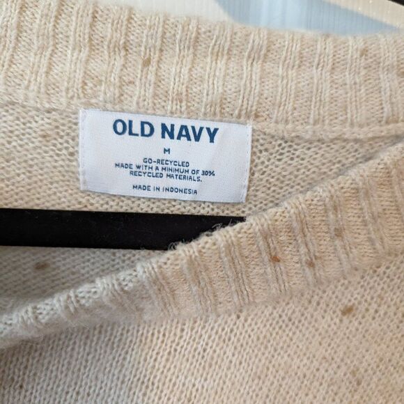 Old Navy Cozy Pullover Crewneck Sweater Women’s Medium Cashmere Color - Picture 3 of 5